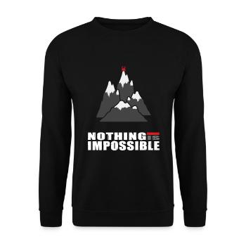 alpinist climb alpine climbing rope rope team - Unisex Sweatshirt - black - Front - Alina (178cm) & Michal (187cm)