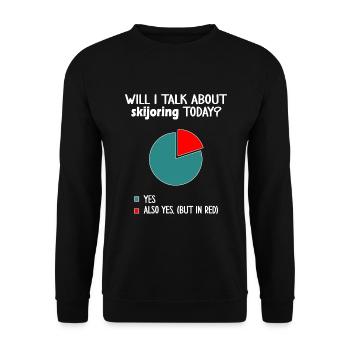 skijoring talk chien de ski zughund skijöring - Sweat-shirt Unisexe - noir - Devant - Alina (178cm) & Michal (187cm)