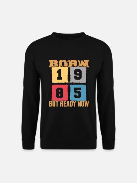1985 Anniversaire 37 ans édition rétro prête maintenant - Sweat-shirt Unisexe - noir