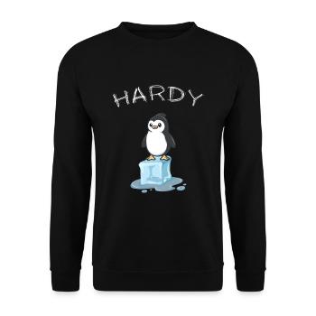 Anbaden Ice Pool Winter Swimmers « hardy » Penguin - Sweat-shirt Unisexe - noir - Devant - Alina (178cm) & Michal (187cm)