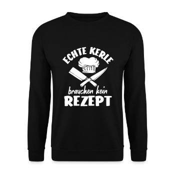 Kochen Koch Sternekoch Hobbykoch Küchenchef - Unisex Pullover - Schwarz - Vorne - Alina (178cm) & Michal (187cm)