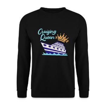Cruising Queen Cruise Ship - Unisex Sweatshirt - black - Front - Alina (178cm) & Michal (187cm)
