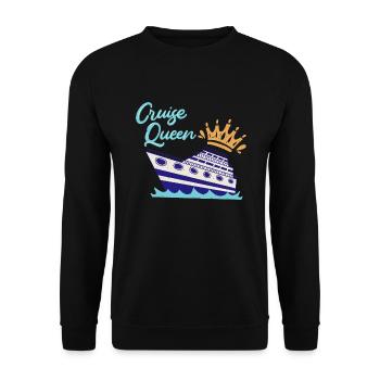 Cruise Queen Cruise Ship - Unisex Sweatshirt - black - Front - Alina (178cm) & Michal (187cm)