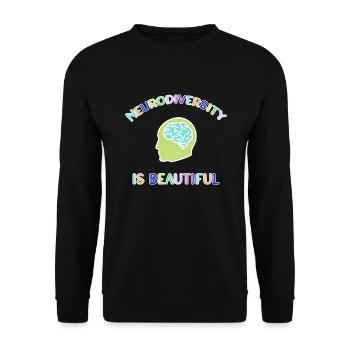 Neurodiversität Autimsus ADHD Legasthenie - Unisex Pullover - Schwarz - Vorne - Alina (178cm) & Michal (187cm)