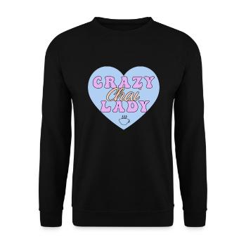 Chai Latte Tee trinken Teetrinker - Unisex Pullover - Schwarz - Vorne - Alina (178cm) & Michal (187cm)