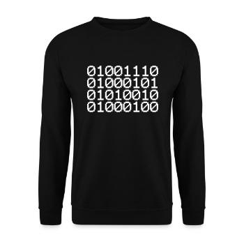 BINARY NERD - Unisex Sweatshirt - black - Front - Alina (178cm) & Michal (187cm)
