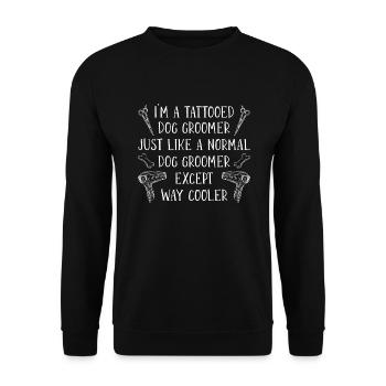 Toiletteur pour chiens Toiletteur pour chien - Sweat-shirt Unisexe - noir - Devant - Alina (178cm) & Michal (187cm)
