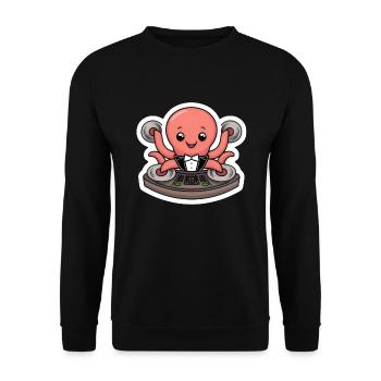 Octo DJ - Unisex Sweatshirt - black - Front - Alina (178cm) & Michal (187cm)