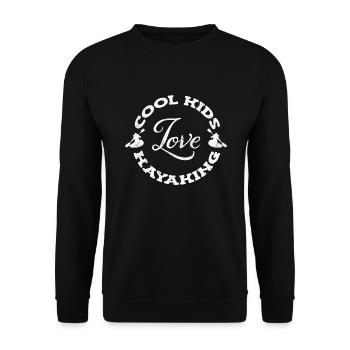 Kajak Kajakfahren - Unisex Pullover - Schwarz - Vorne - Alina (178cm) & Michal (187cm)