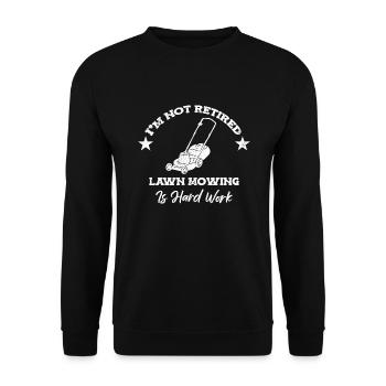 Tondeuse à gazon Tondeuse à gazon Drôle de jardinier - Sweat-shirt Unisexe - noir - Devant - Alina (178cm) & Michal (187cm)