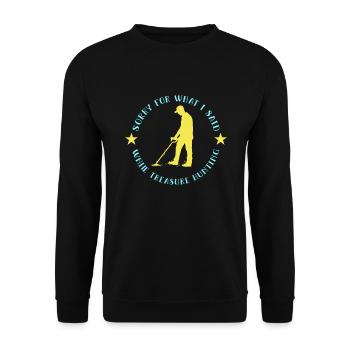 Treasure Hunter Treasure Hunt Metal Detector - Unisex Sweatshirt - black - Front - Alina (178cm) & Michal (187cm)