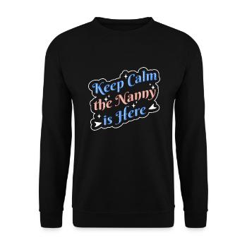 Nanny Babysitter Childminder - Unisex Sweatshirt - black - Front - Alina (178cm) & Michal (187cm)