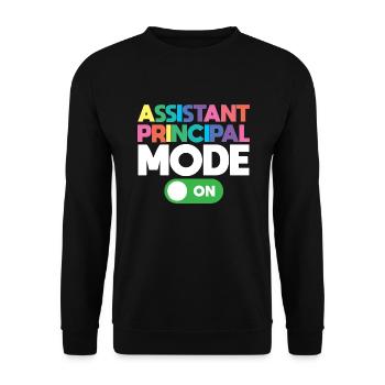 Deputy Headmaster School - Unisex Sweatshirt - black - Front - Alina (178cm) & Michal (187cm)