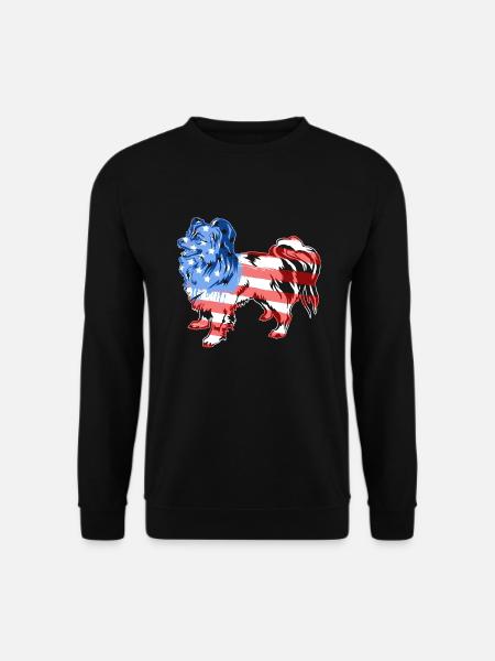 Papillon Papillon Flag - Unisex Sweatshirt - black