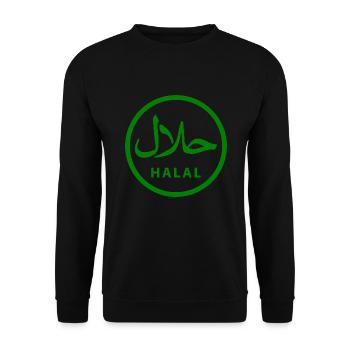 Halal - Unisex Pullover - Schwarz - Vorne - Alina (178cm) & Michal (187cm)