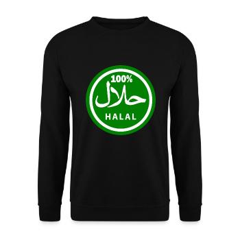 Halal حلال - Unisex Pullover - Schwarz - Vorne - Alina (178cm) & Michal (187cm)