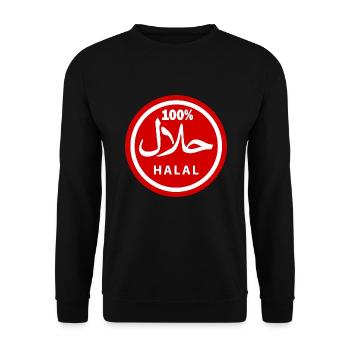Halal حلال - Unisex Pullover - Schwarz - Vorne - Alina (178cm) & Michal (187cm)