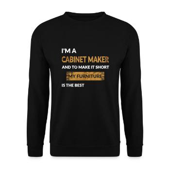 Menuisiers menuisiers menuisiers - Sweat-shirt Unisexe - noir - Devant - Alina (178cm) & Michal (187cm)