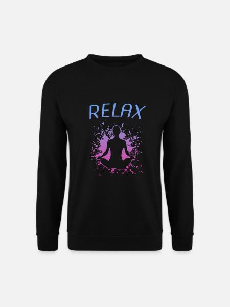 Relax Yoga Namaste - Unisex Pullover - Schwarz