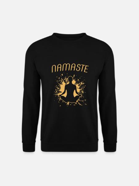 Yogasitz, Namaste, Yoga - Unisex Pullover - Schwarz