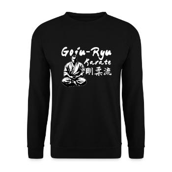 Goju Ryu Karate Kanji Kimono Kampfkunst Dojo - Unisex Pullover - Schwarz - Vorne - Alina (178cm) & Michal (187cm)
