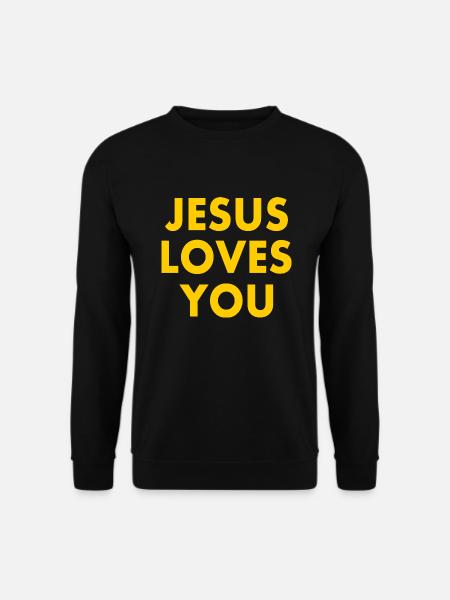 Jesus loves you - Unisex Pullover - Schwarz