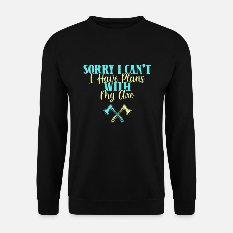 Axt werfen Axtwerfen - Unisex Pullover - Schwarz