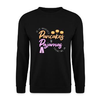 Pfannkuchen - Unisex Pullover - Schwarz - Vorne - Alina (178cm) & Michal (187cm)