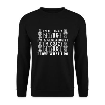 Généalogiste - Sweat-shirt Unisexe - noir - Devant - Alina (178cm) & Michal (187cm)