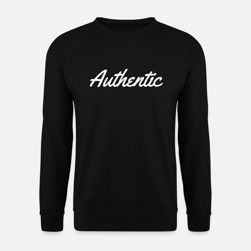 Blanc authentique - Sweat-shirt Unisexe - noir