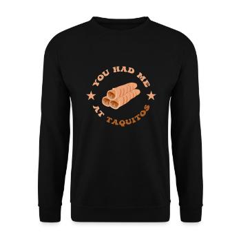 Taquito Mexican Food Tacos - Unisex Sweatshirt - black - Front - Alina (178cm) & Michal (187cm)