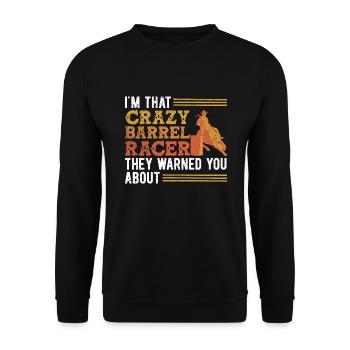 Barrel Racing - Unisex Sweatshirt - black - Front - Alina (178cm) & Michal (187cm)