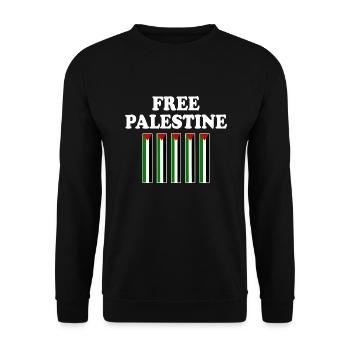 Free palestine - Sweat-shirt Unisexe - noir - Devant - Alina (178cm) & Michal (187cm)