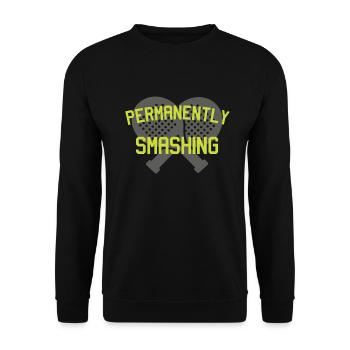 Padel Smash Padel Tennis Spieler - Unisex Pullover - Schwarz - Vorne - Alina (178cm) & Michal (187cm)
