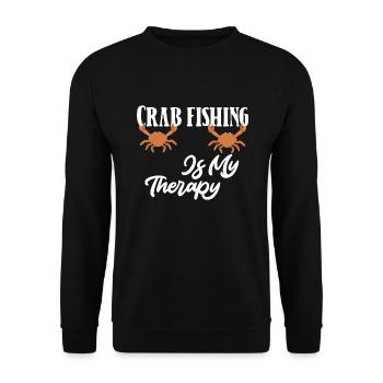 Krabbenfischen Krabbe Krabenfischer - Unisex Pullover - Schwarz - Vorne - Alina (178cm) & Michal (187cm)