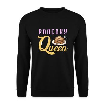 Pfannkuchen - Unisex Pullover - Schwarz - Vorne - Alina (178cm) & Michal (187cm)