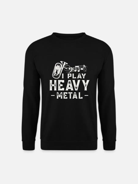 Euphonium Ich spiele Heavy Metal Blasinstrument - Unisex Pullover - Schwarz