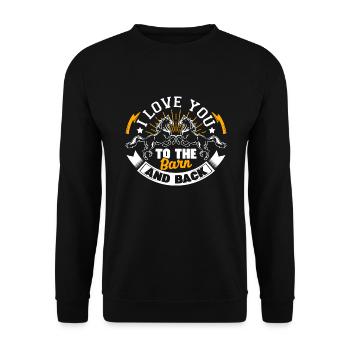 Horse I Love Horse To The Barn And back - Unisex Sweatshirt - black - Front - Alina (178cm) & Michal (187cm)