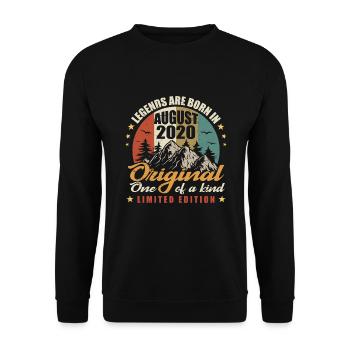Original Legends were born in August 2020 - Unisex Sweatshirt - black - Front - Alina (178cm) & Michal (187cm)
