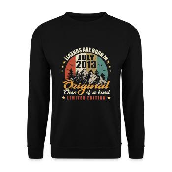 Original legends were born in July 2013 - Unisex Sweatshirt - black - Front - Alina (178cm) & Michal (187cm)