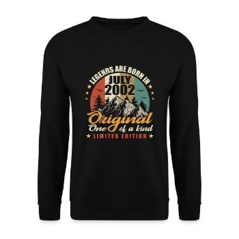 Original legends were born in July 2002 - Unisex Sweatshirt - black - Front - Alina (178cm) & Michal (187cm)