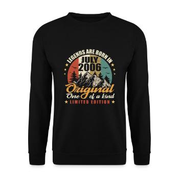 Original legends were born in July 2006 - Unisex Sweatshirt - black - Front - Alina (178cm) & Michal (187cm)