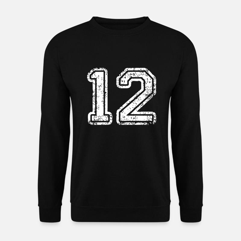 12 - Unisex Pullover - Schwarz