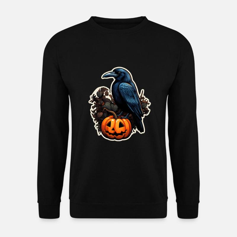 Crow Raven Halloween - Unisex Sweatshirt - black
