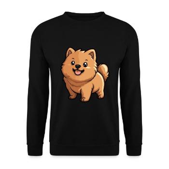 Chow Chow Dog Cute - Unisex Sweatshirt - black - Front - Alina (178cm) & Michal (187cm)