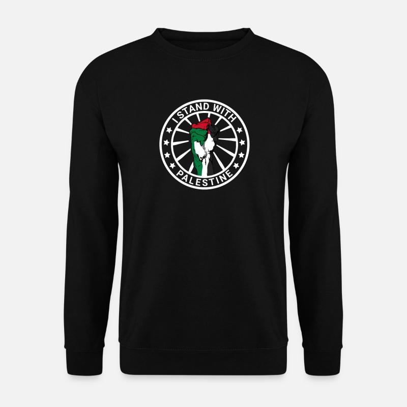 I Stand With Palestine Freiheit für Palästina - Unisex Pullover - Schwarz