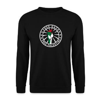 Free Gaza Free Palestine Freedom for Palestine - Unisex Sweatshirt - black - Front - Alina (178cm) & Michal (187cm)