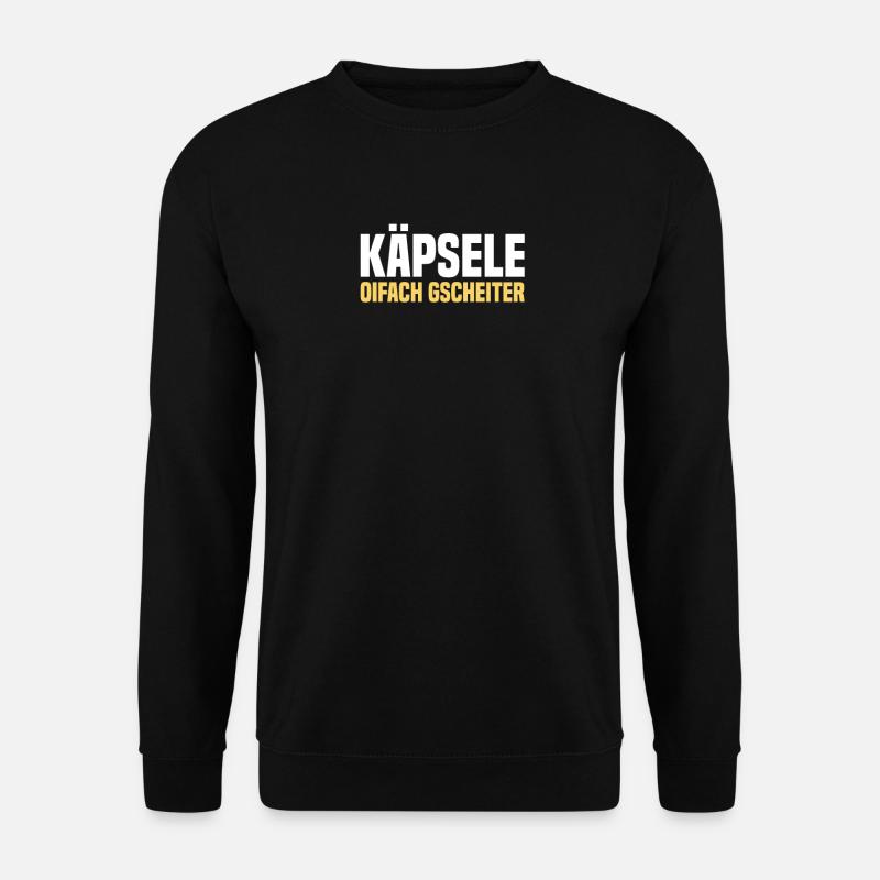 Käpsele Schlaumeier Schwäbisch Schwoba Schwaben - Unisex Pullover - Schwarz