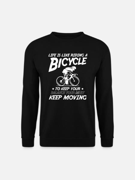 La vie, c’est comme chevaucher un vélo - Sweat-shirt Unisexe - noir