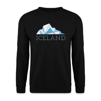Iceland Ice Floe Iceland Glacier - Unisex Sweatshirt - black - Front - Alina (178cm) & Michal (187cm)